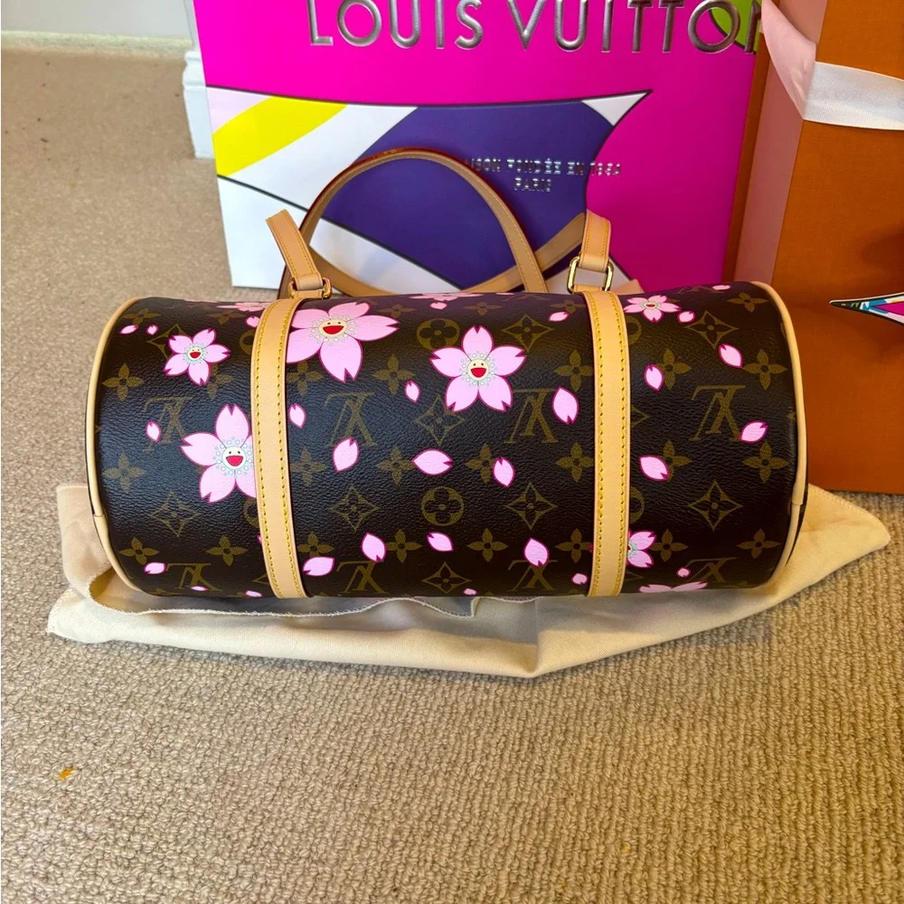 ** SOLD** Louis Vuitton x Murakami 2025 Cherry Blossom Monogram Papillon Handbag - Picture 8 of 13